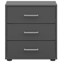 Noptieră SMART 3 - alb/antracit, Konventionell, material pe bază de lemn (50/54/35cm)