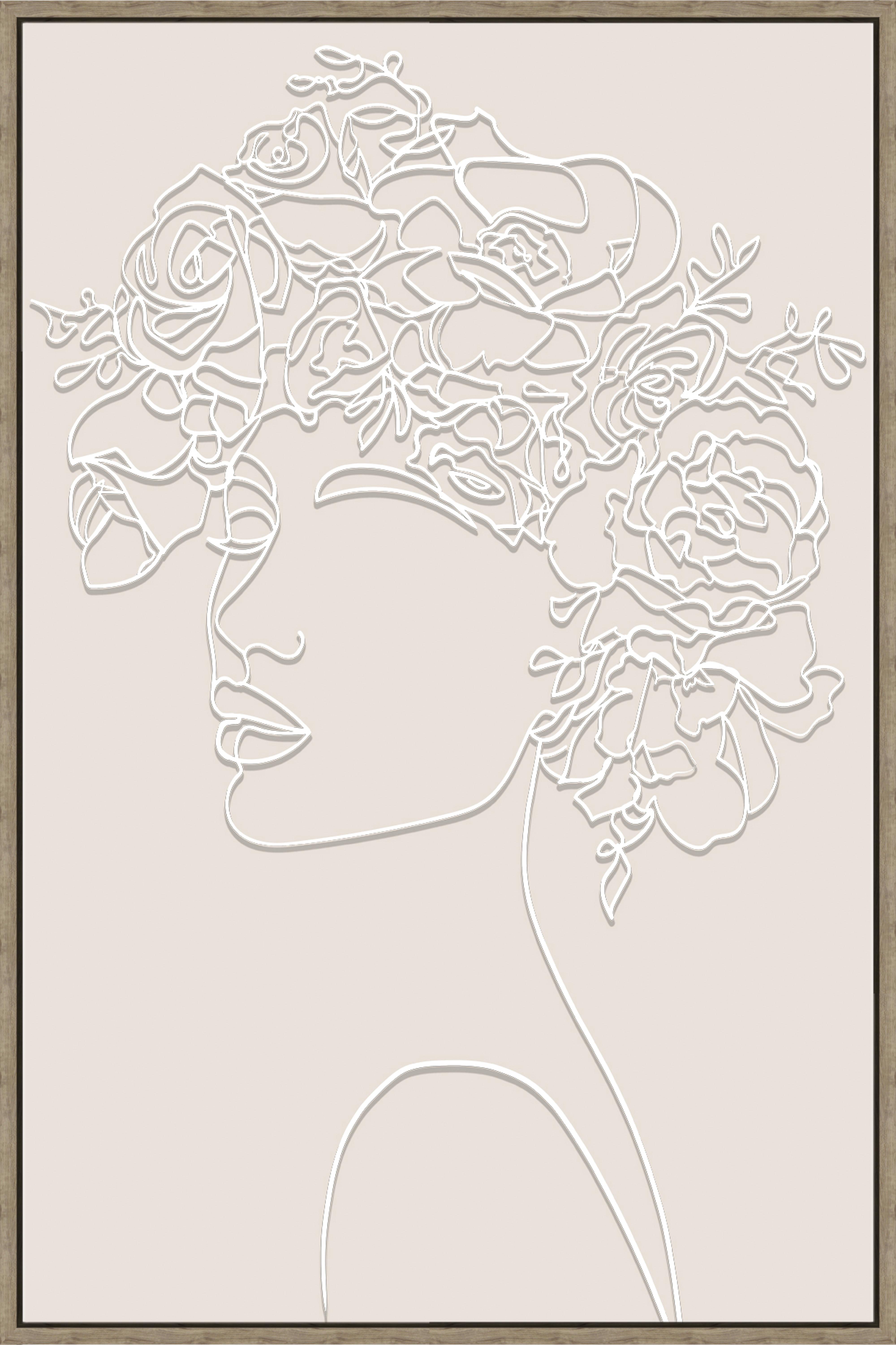 Keilrahmenbild Lotta ca. 60x90cm - Beige/Walnussfarben, MODERN, Holzwerkstoff/Kunststoff (60/90cm) - Premium Living