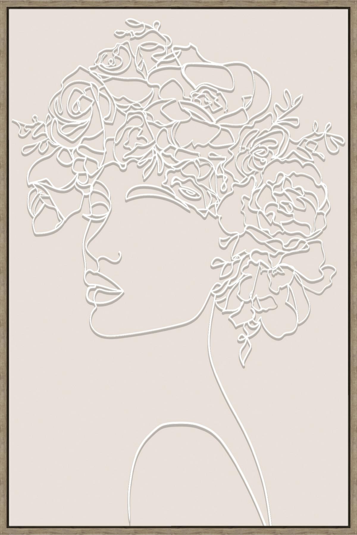 Keilrahmenbild Lotta ca. 60x90cm - Beige/Walnussfarben, MODERN, Holzwerkstoff/Kunststoff (60/90cm) - Premium Living