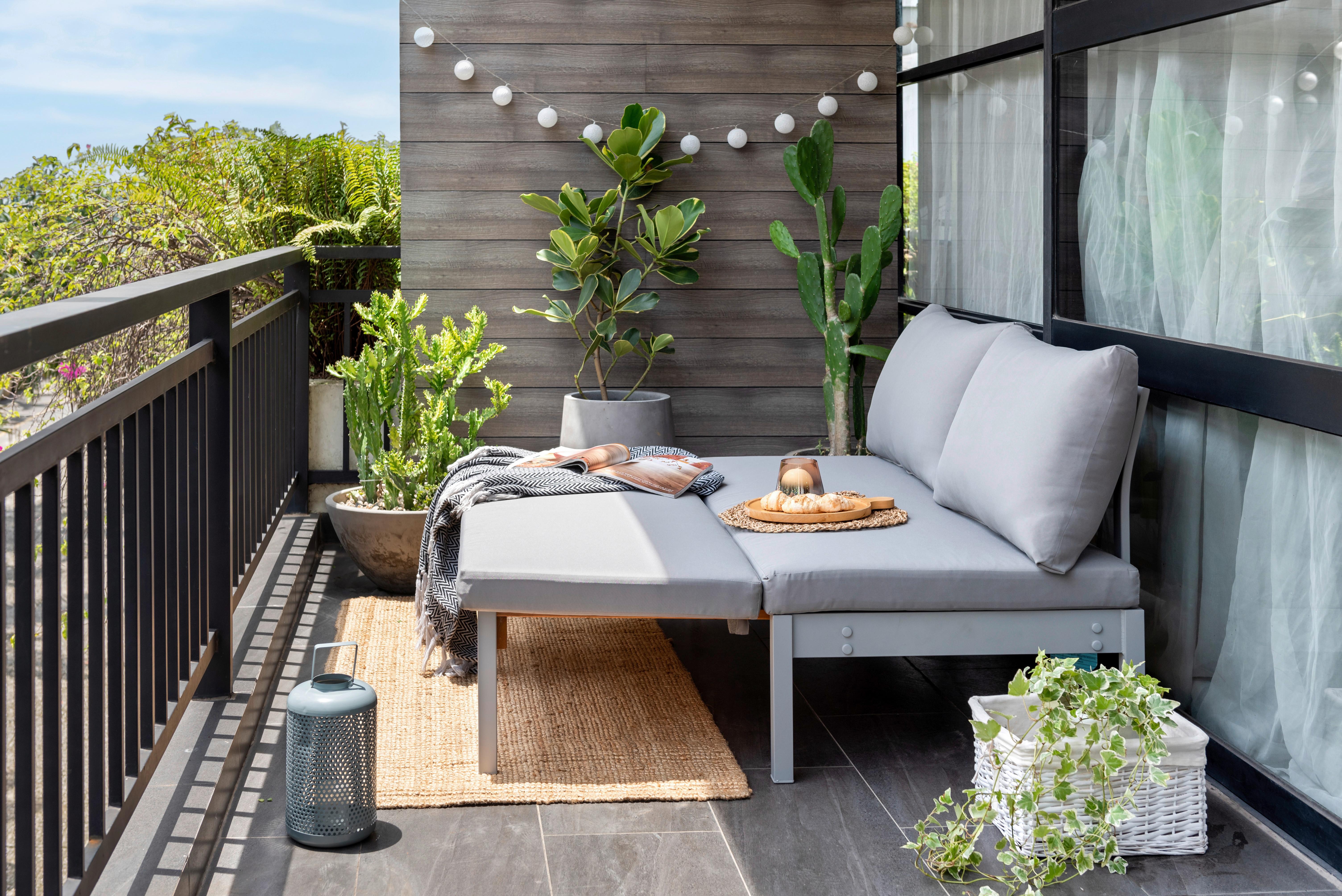 Loungesofa Emil 1 Hellgrau Echtholz - Hellgrau, MODERN, Holz/Metall (132/70,7/128cm)