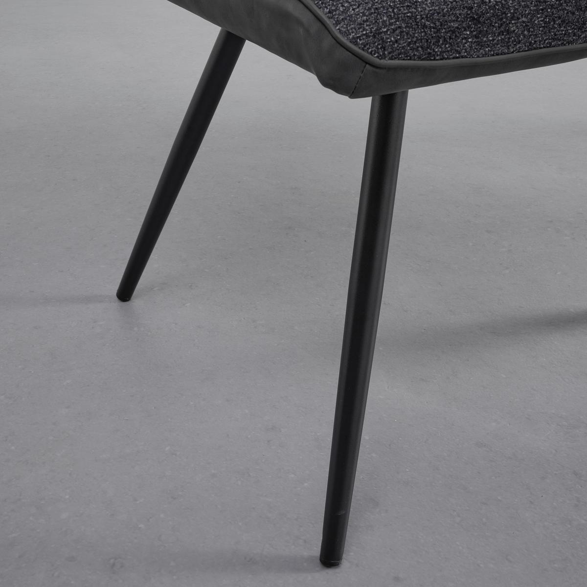 ŁAWKA EVA - ciemnoszary/czarny, Modern, metal/drewno (139/92,5/60,5cm) - Bessagi Home