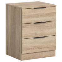 Nachtkästchen KOPENHAGEN ca.45x60x40cm Sonoma Eiche - Schwarz/Sonoma Eiche, MODERN, Holzwerkstoff/Kunststoff (45/60/40cm) - MID.YOU