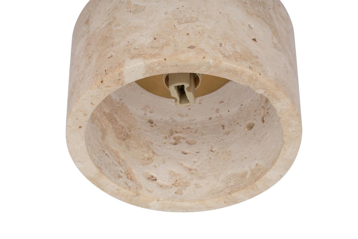 LAMPA SUFITOWA KARLI - beżowy, Design, kamień/metal (12/10cm) - Collet's Monde