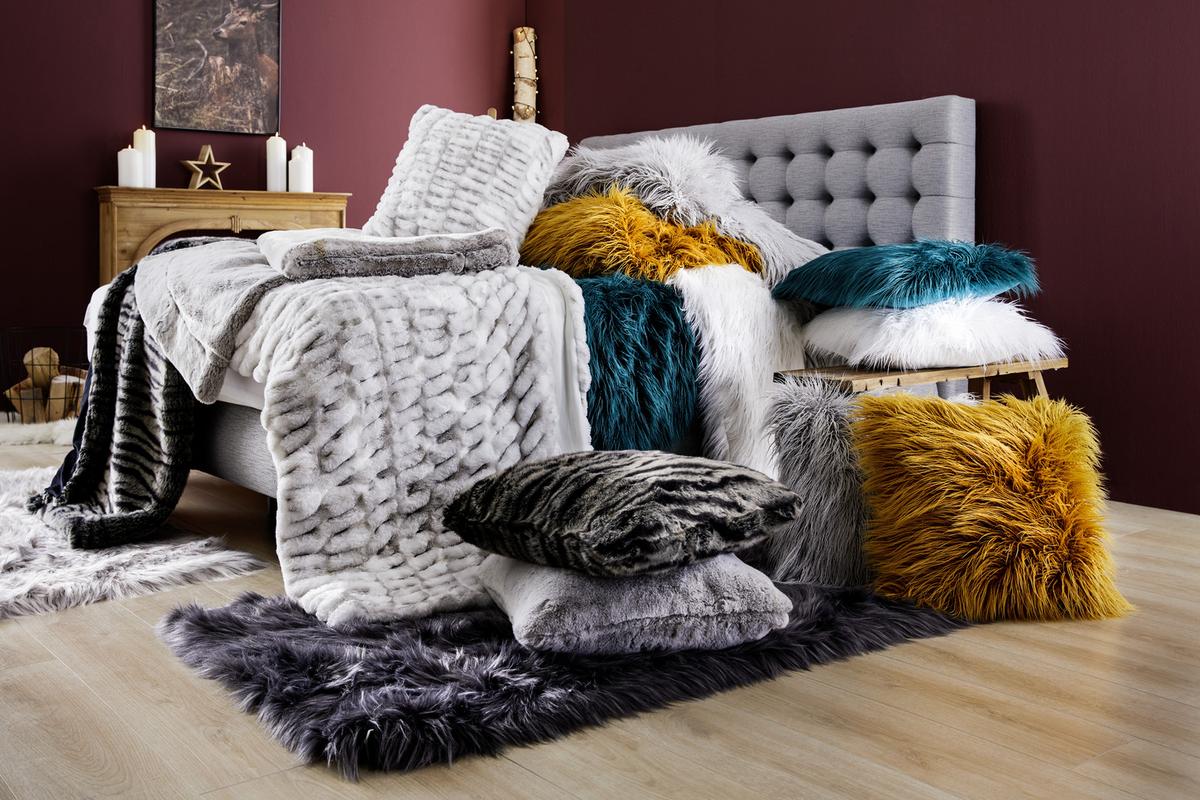 KOC FUTRZANY BENGAL - kolor srebrny, Basics, tkanina (150/200cm) - Novel