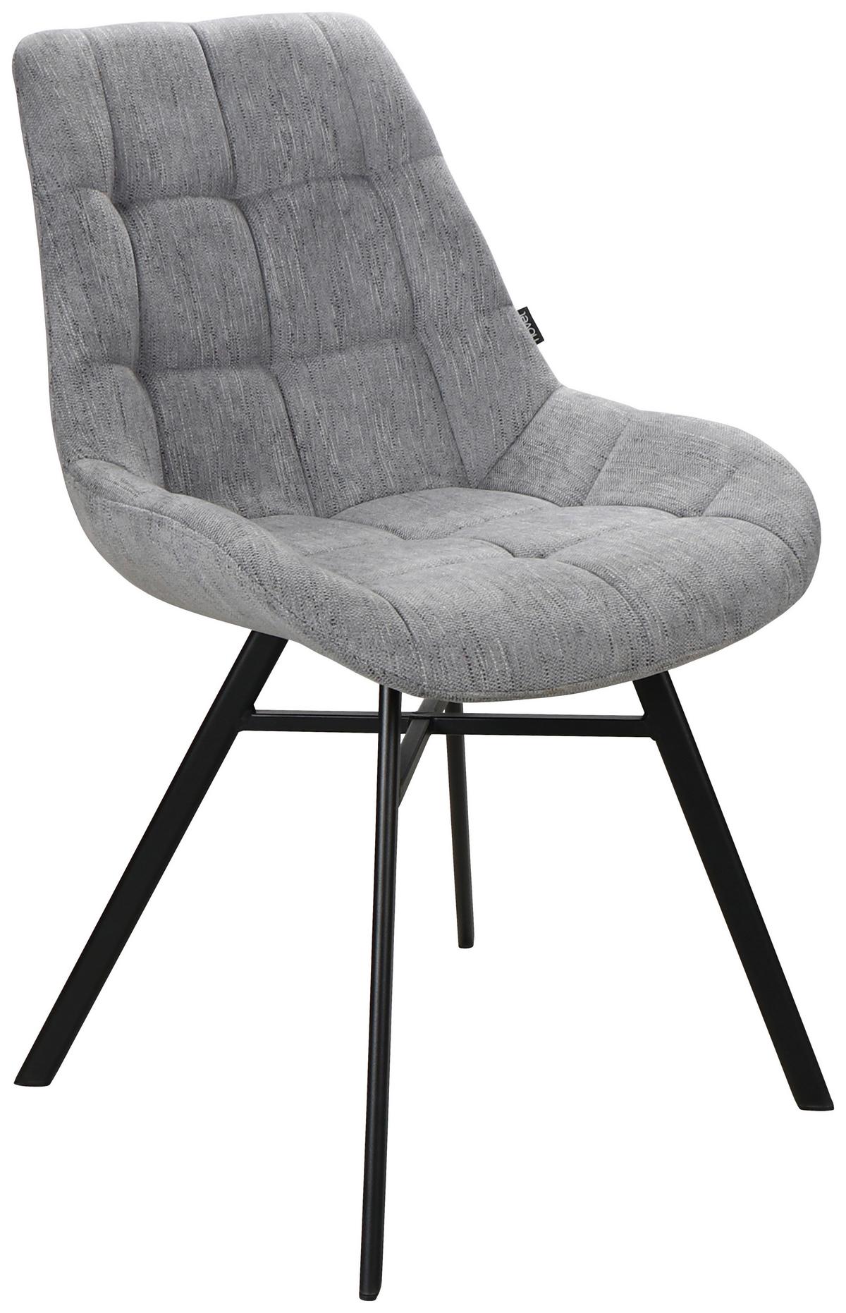 KRZESŁO PEGGY - czarny/szary, Design, metal/tkanina (50/86/61cm) - Novel