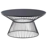 Măsuță de cafea RAVEN 2 - negru, Modern, sticlă/metal (84/42/84cm) - Modern Living