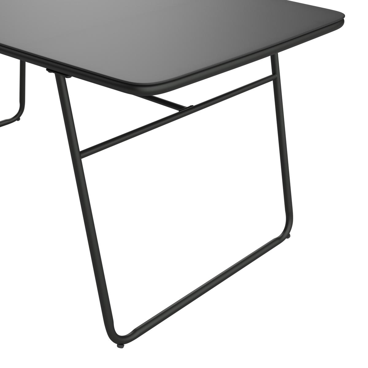 KOMPLET OGRODOWY ZE STOŁEM NOAH - ciemnoszary/czarny, Design, tworzywo sztuczne/metal - Ambia Garden