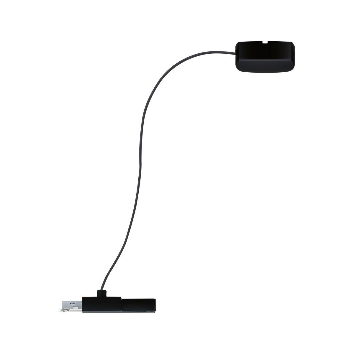 Schienensystem-Einspeiser Urail Cable Feed max. 1000 W - Schwarz, Basics, Kunststoff/Metall (70cm) - Paulmann