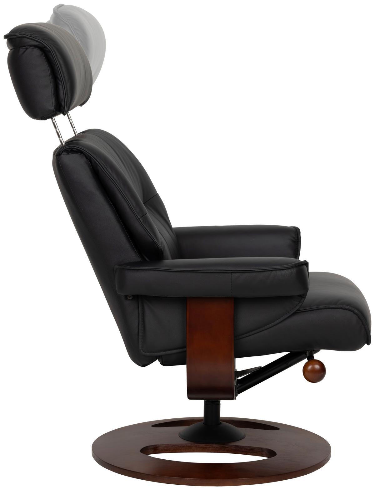 Počivalnik Calm, Črna - črna/barva oreha, Basics, kovina/tekstil (76/106/90cm) - Livetastic