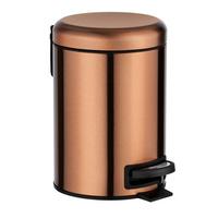 Coș de gunoi pentru cosmetice Leman - arămiu/negru, Basics, plastic/metal (17/25/22,5cm) - Wenko