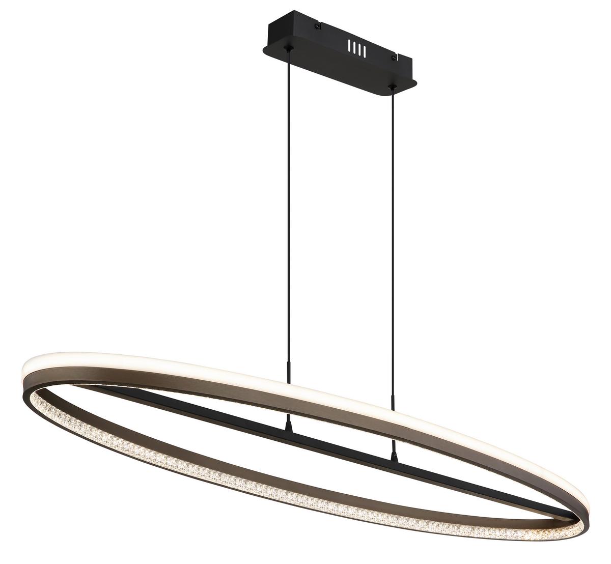 Led Viseća Svjetiljka Tamno Siva Boja - tamno siva/prozirno, Design, metal/plastika (101/29/150cm) - Globo