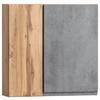 Hängeschrank Varese ca. 65x64 cm Hellgrau/Eiche - Eiche Wotan/Hellgrau, MODERN, Holzwerkstoff (65/64/20cm) - Held
