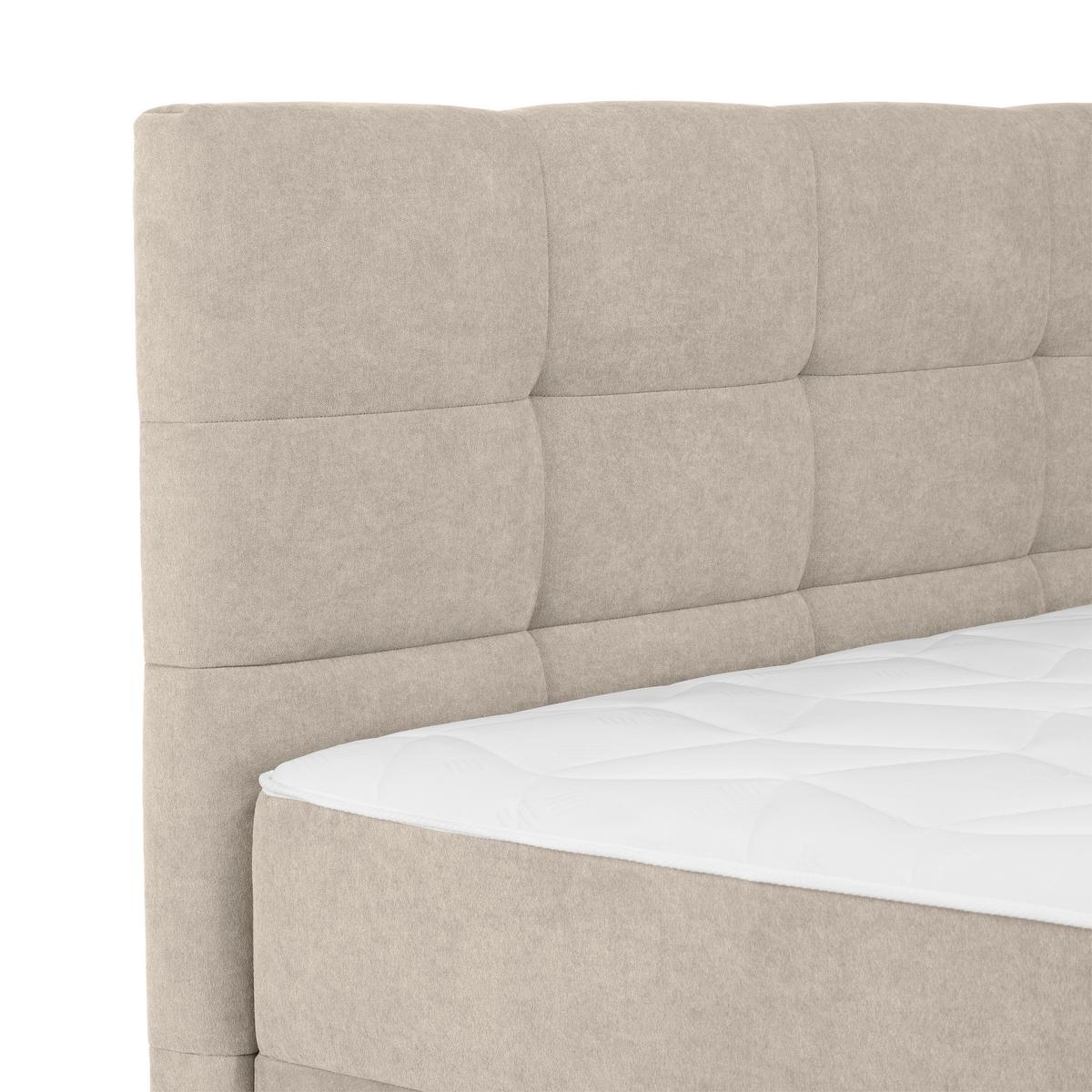 Boxbett Oviedo Beige ca. 160x200cm - Beige, KONVENTIONELL, Textil/Metall (160/200cm) - Based