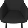STOL MED ARMSTÖD ALANI - svart, Modern, metall/textil (60/82,5/58cm) - Bessagi Home