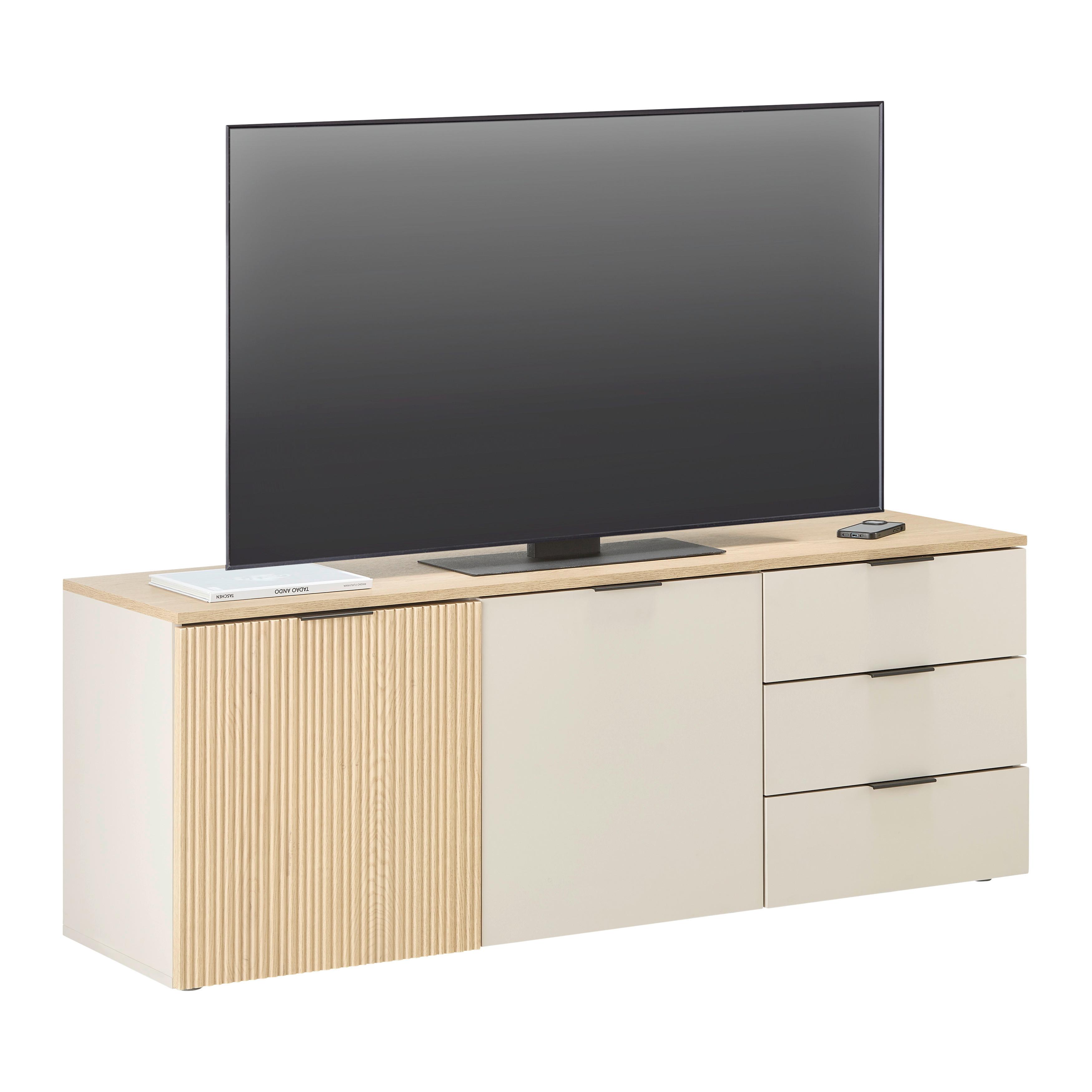 Lowboard Cannes Eichefarben/Kaschmir - Kaschmir/Eichefarben, MODERN, Holzwerkstoff/Kunststoff (150/55/40cm) - Mömax
