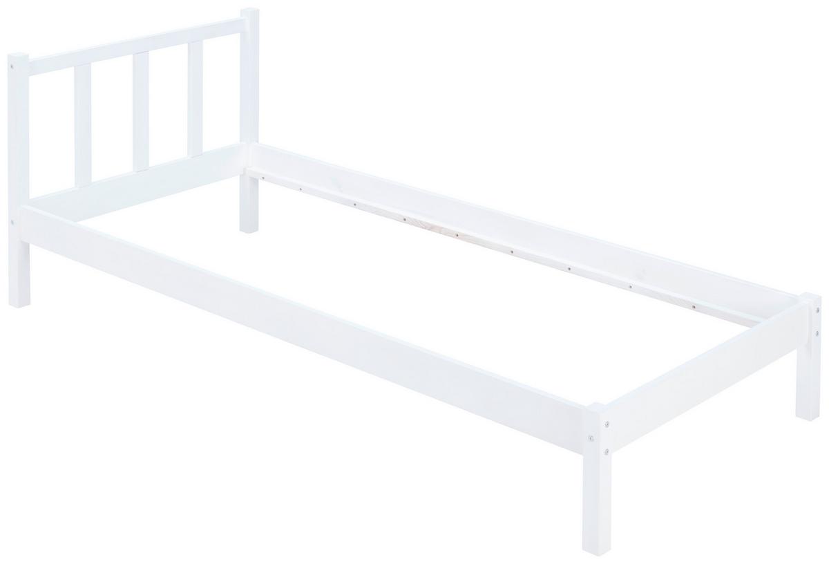 Postelja Maren - bela, Basics, les (90/200cm)