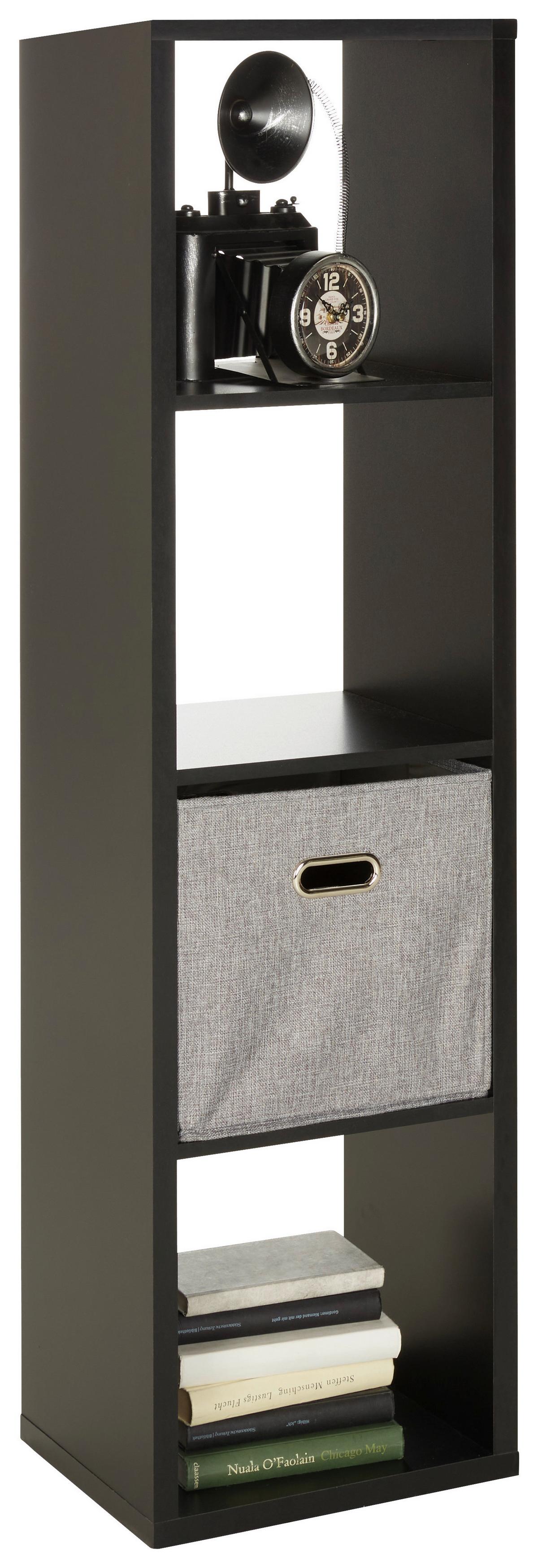 Predelna Stena Mauro, Črna - črna, Moderno, leseni material (38,2/141,8/33cm) - Mömax