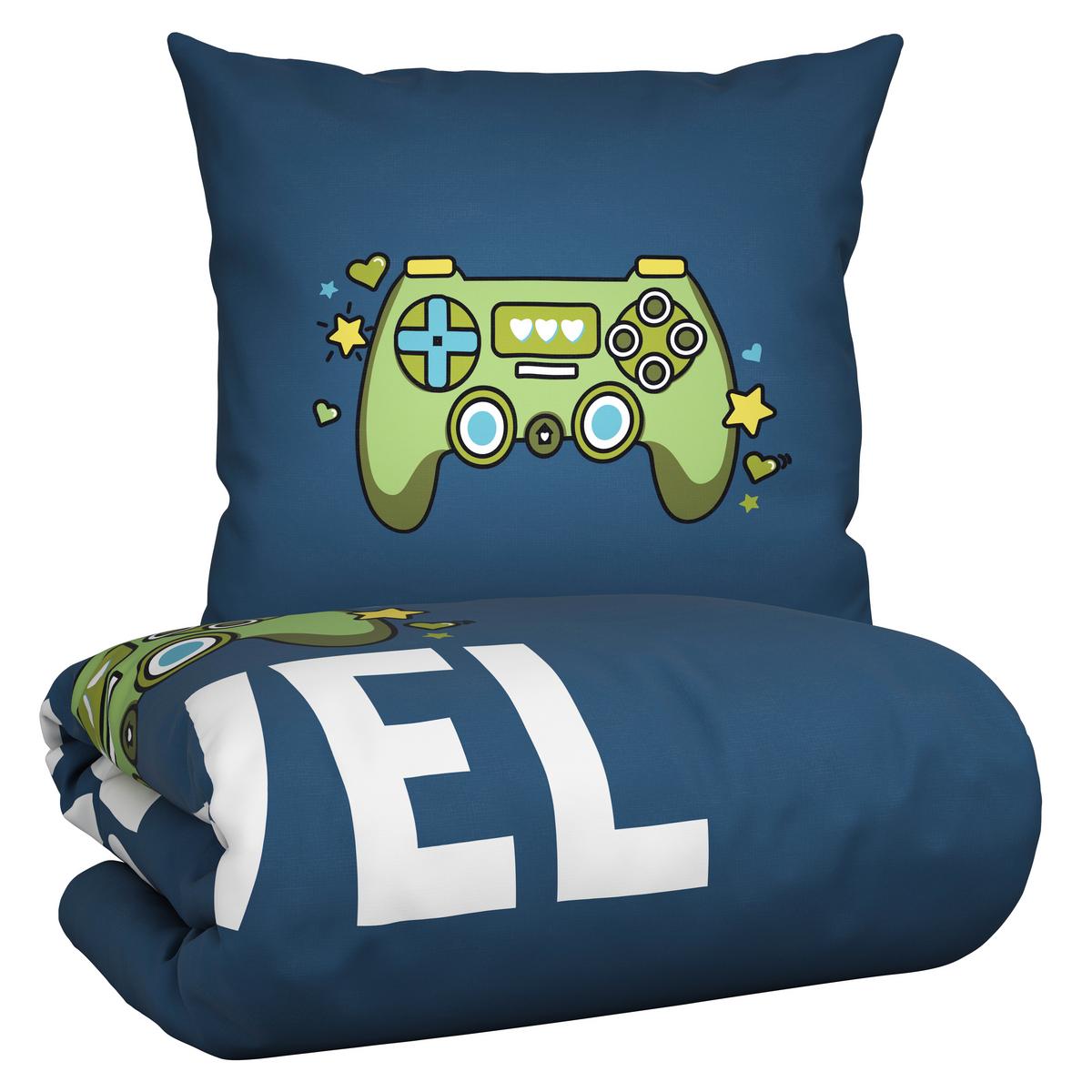 Jungendbettwäsche Level Blau/Grün ca. 135x200cm - Blau/Grün, Textil (135/200cm) - Modern Living