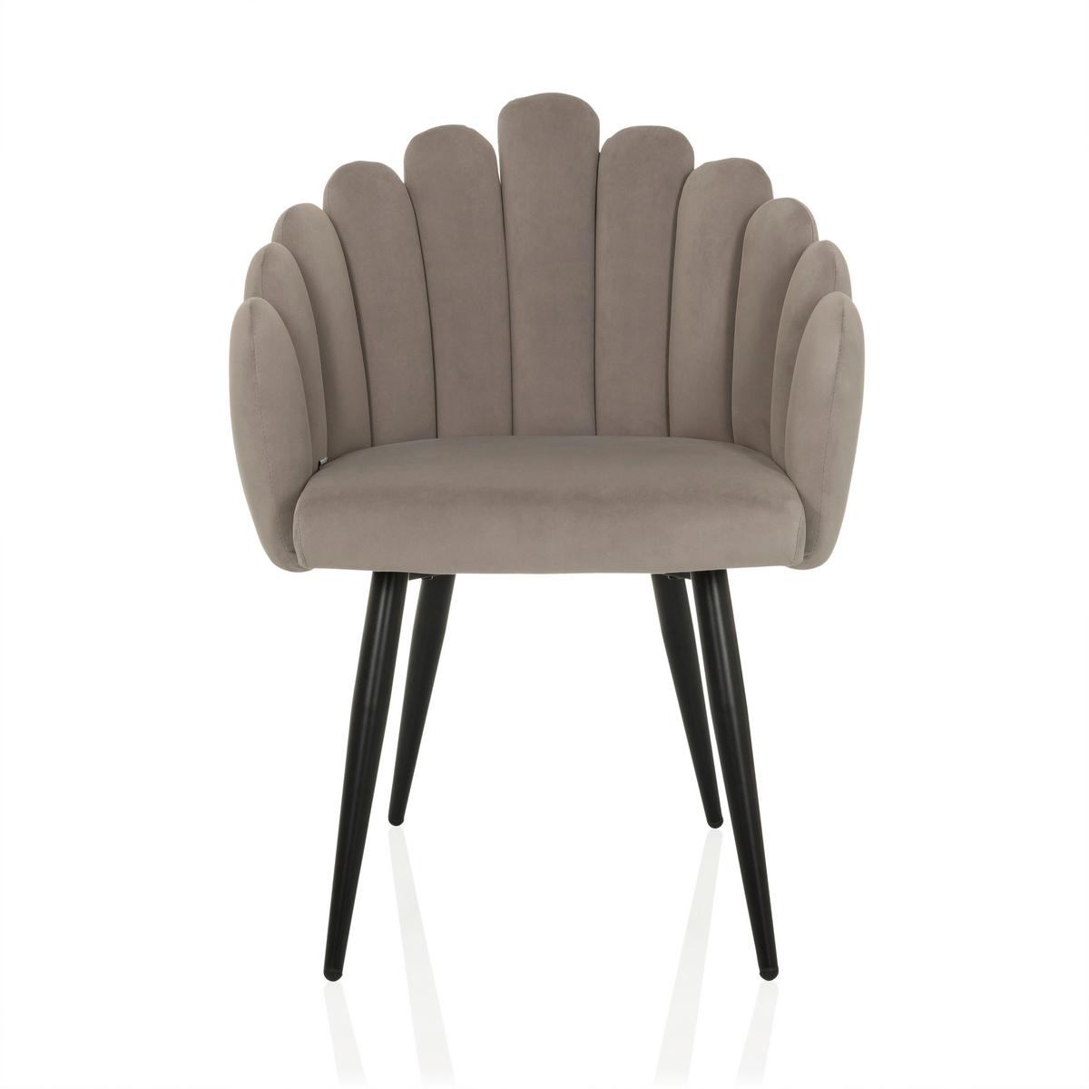 Naslanjač Scallore, Siva - siva, Moderno, kovina/tekstil (63/84/56cm) - MID.YOU