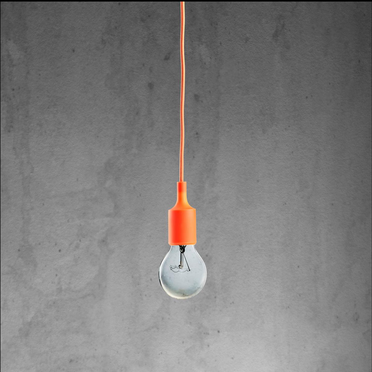 LAMPA WISZĄCA ABBY - pomarańczowy, Modern, tworzywo sztuczne (9/92cm) - Bessagi Home