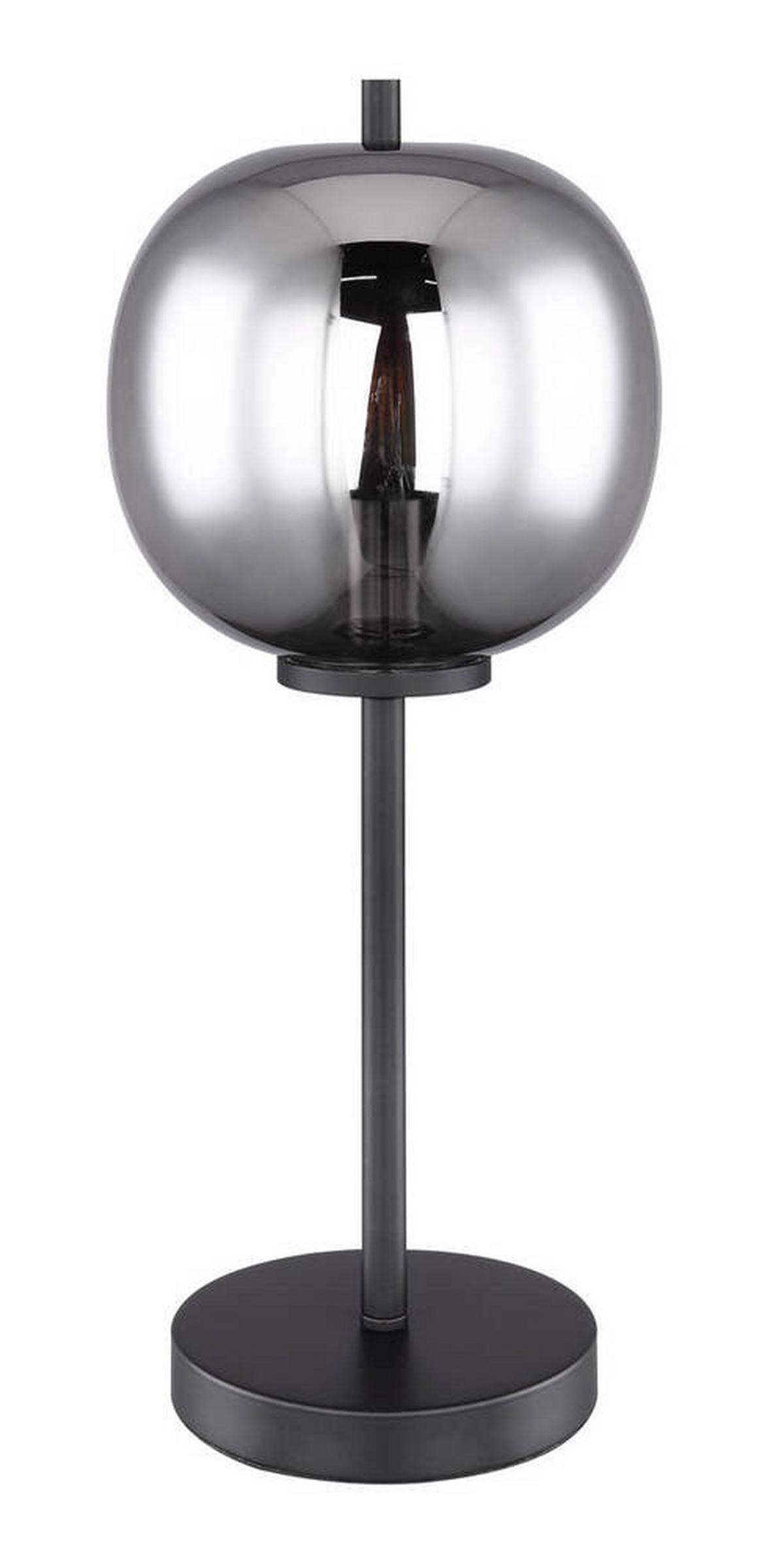 Tischleuchte Blacky in Grau max. 40 Watt - Schwarz/Grau, MODERN, Glas/Metall (18,5/45cm)