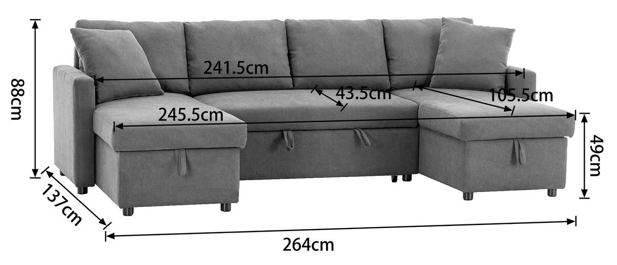 Zofa S Posteljno Funkcijo Athen, Barva Kakija - črna/kaki, Basics, kovina/umetna masa (150/91/85cm) - Livetastic