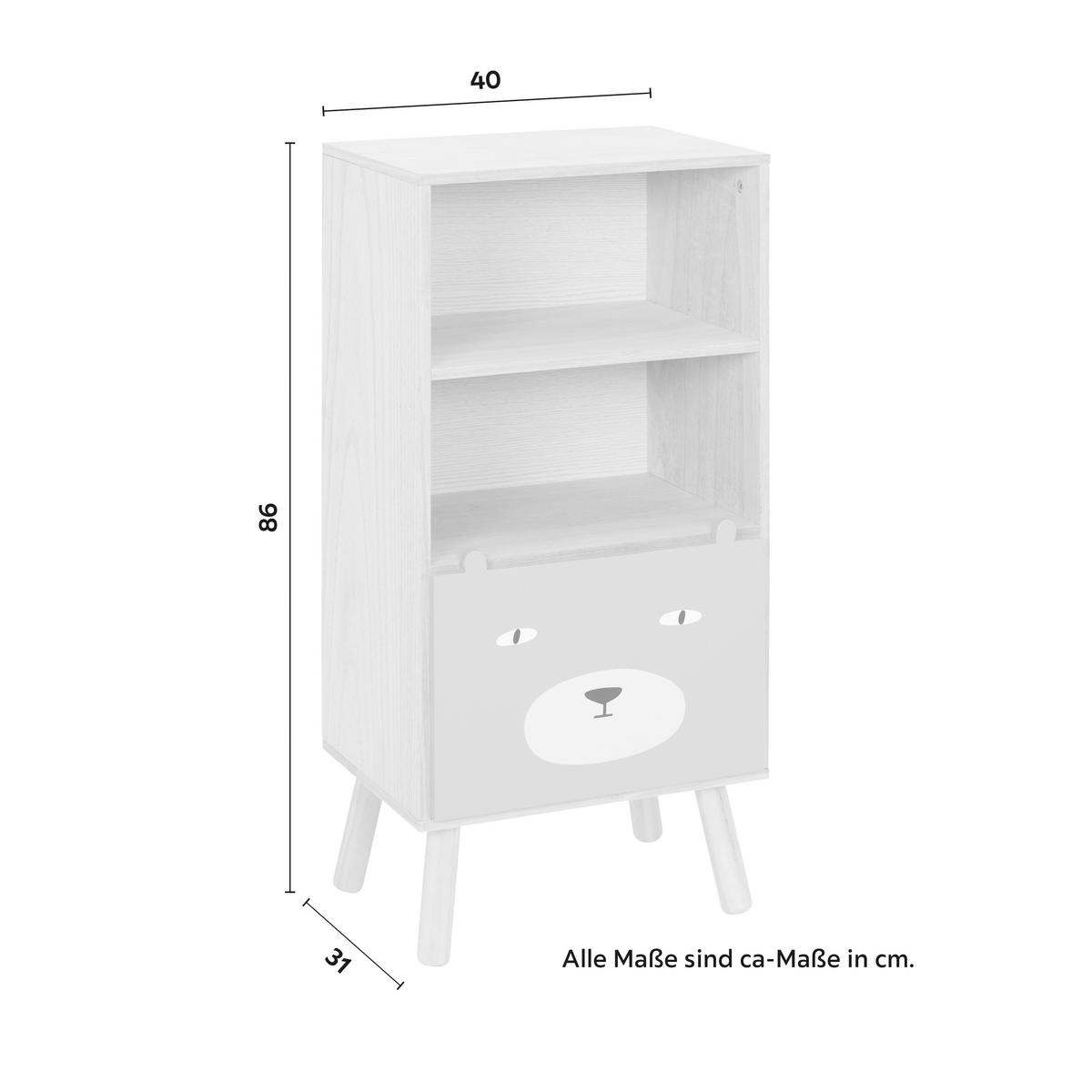 Kinderkommode Lanny Rosa Echtholz/MDF - Pink/Naturfarben, MODERN, Holz (40/86/31cm) - Bessagi Kids