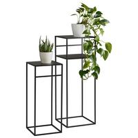 Blumentisch in Schwarz - Schwarz, Modern, Metall (30/26/85/63/30/26cm) - Mömax