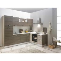 Eckküche Sofia mit Geräten ca. 270x195cm Eiche - Eiche grau/Magnolie, LIFESTYLE, Holzwerkstoff/Kunststoff (195/270cm) - MID.YOU
