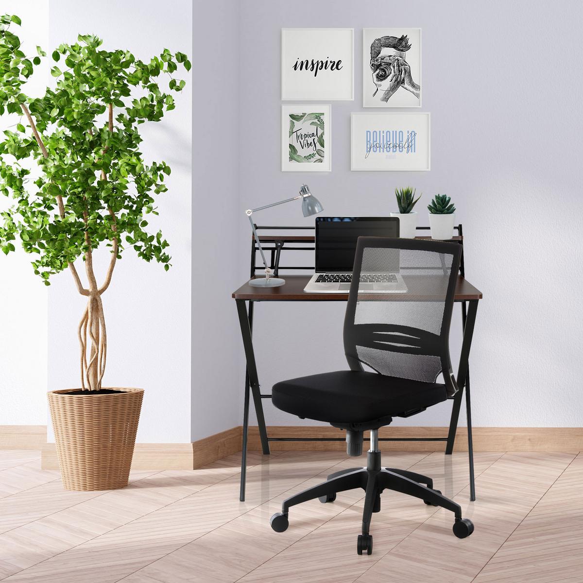 Pisarniški Stol Porto Eco, Črna - črna, Moderno, umetna masa/tekstil (49/108/44cm) - MID.YOU