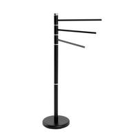 Handtuchständer aus Metall in Schwarz - Schwarz, MODERN, Metall (22/89/46cm) - Mömax