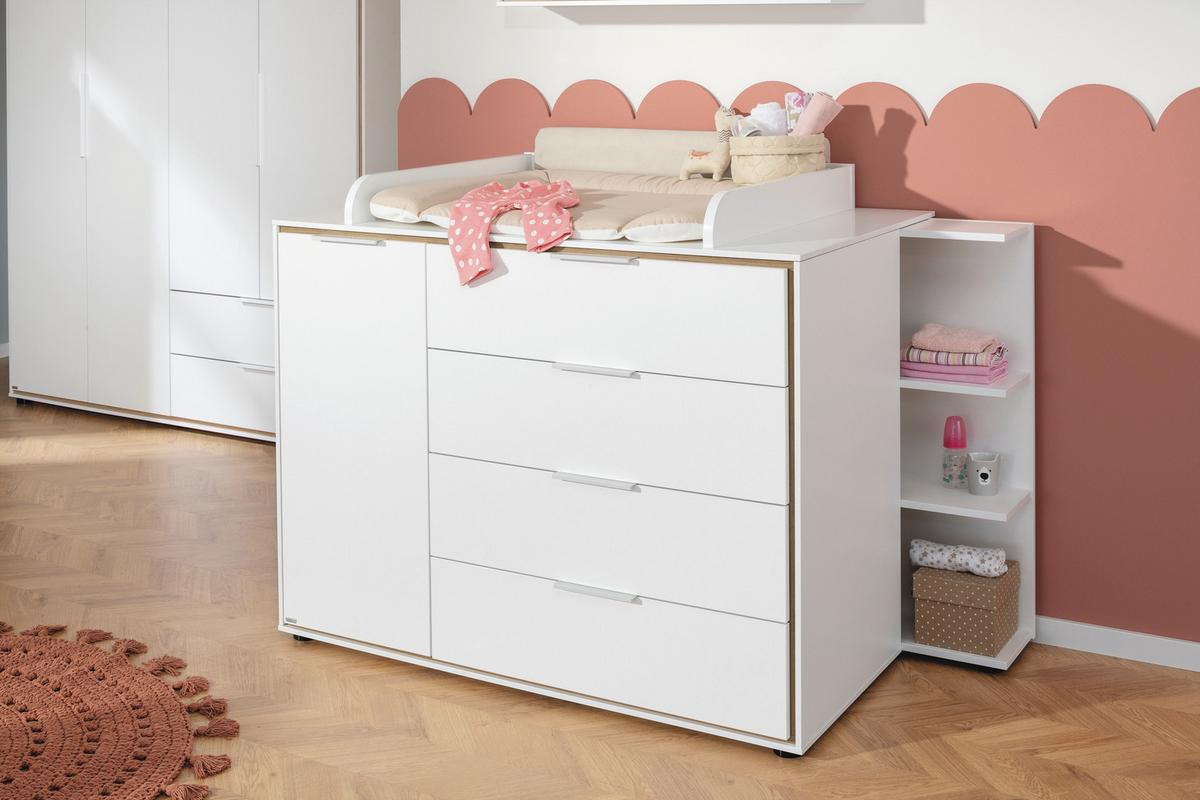 REGAŁ NISKI DLA NIEMOWLĄT 2284604 LIEVEN - biały, Basics, materiał drewnopochodny (45,0/92,4/21,3cm) - Paidi