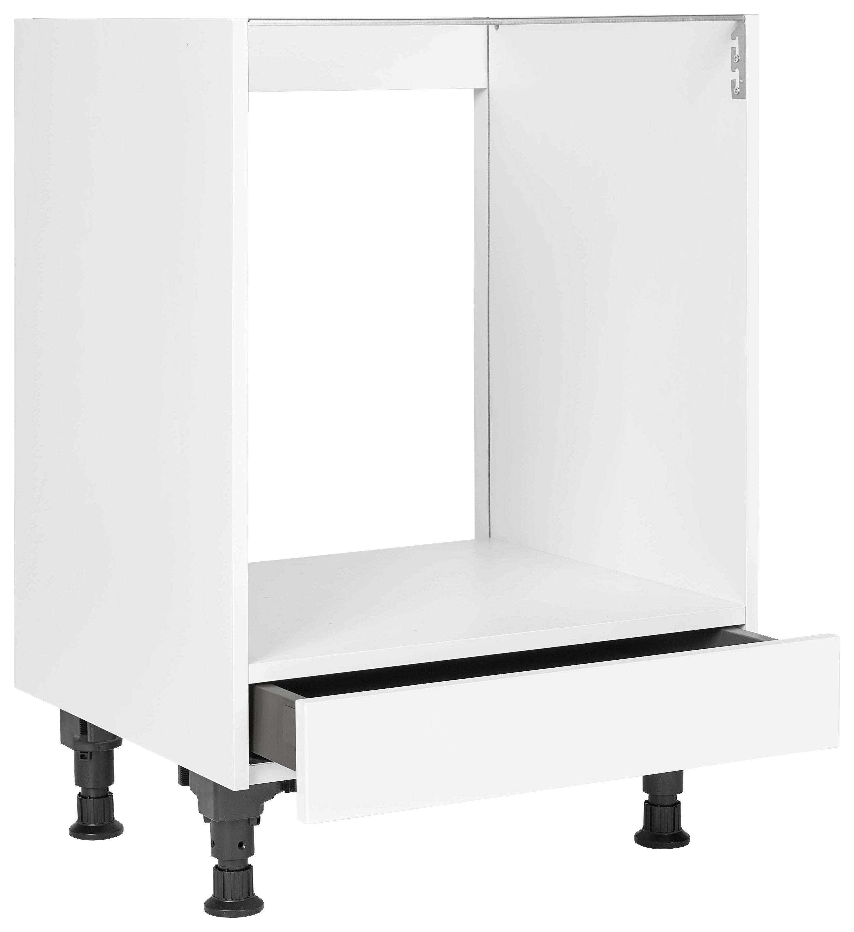 Herdumbauschrank Touch Weiß - Weiß, MODERN, Holzwerkstoff (60/87/56cm) - Nobilia