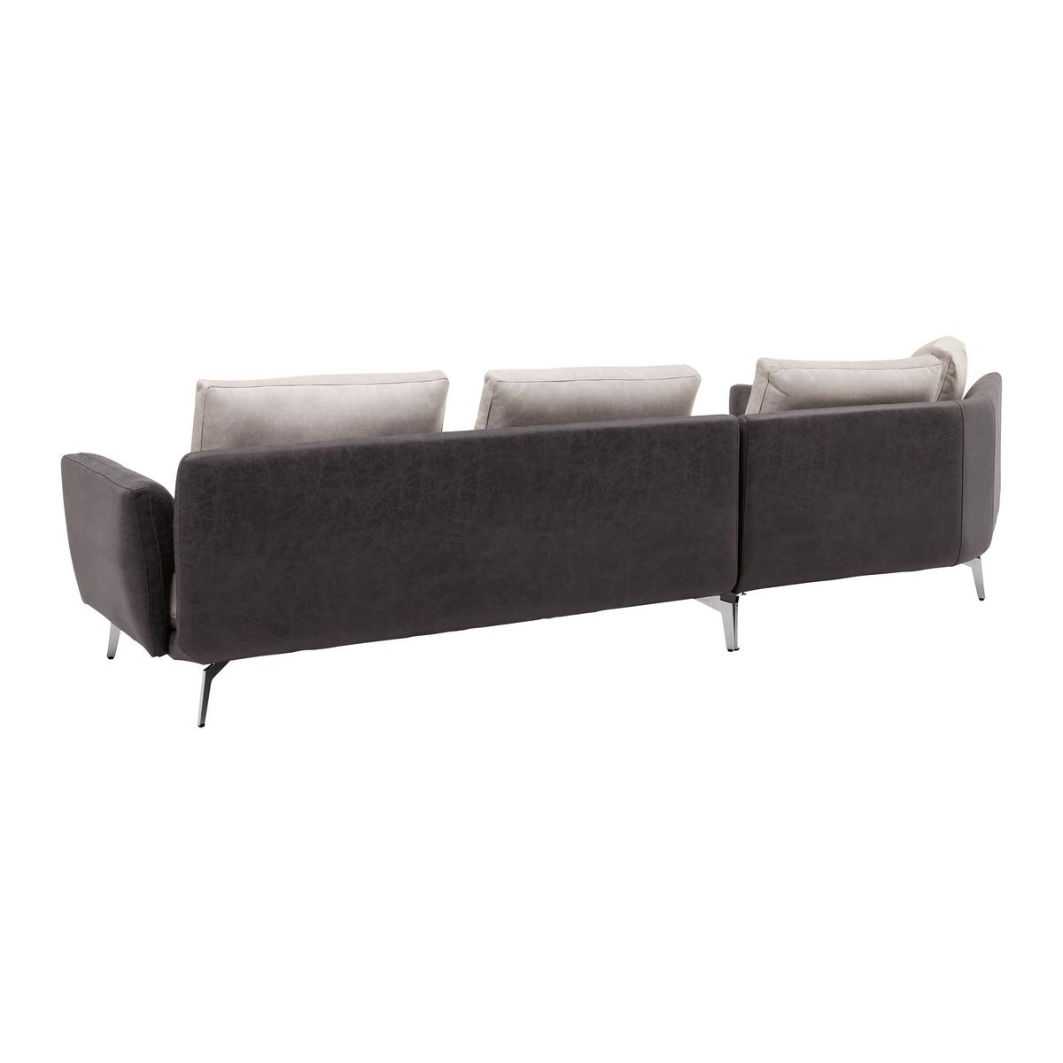 Canapea modulara MARA - bej/gri închis, Modern, lemn/metal (351/69/163cm) - Bessagi Home