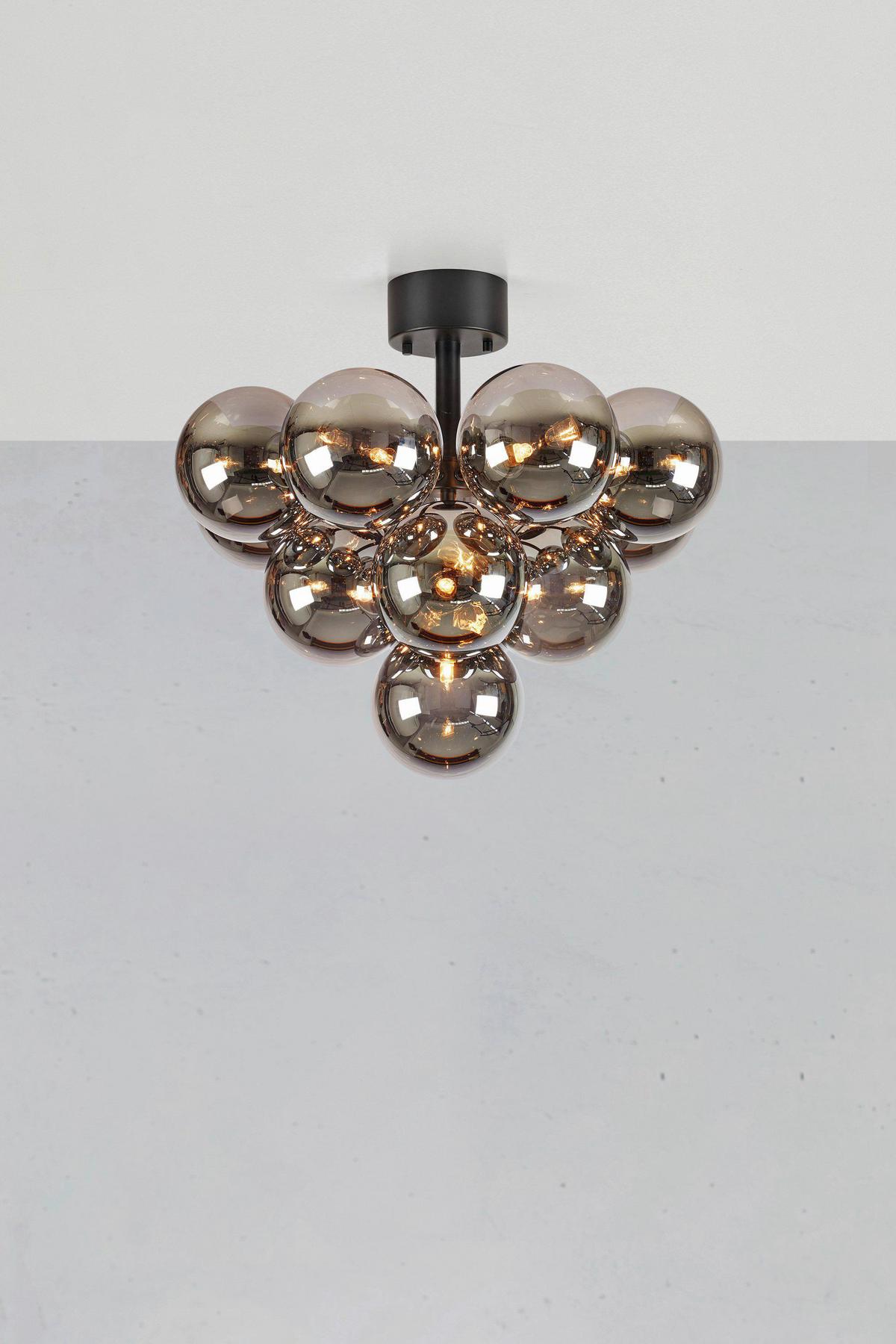 Deckenleuchte Merlot Plafond Schwarz max. 18 Watt - Schwarz, Basics, Glas/Metall (56/56/45cm) - Markslöjd