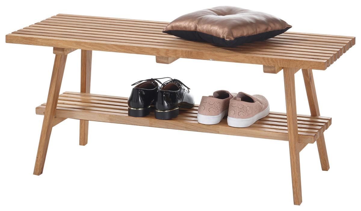 SIEDZISKO DO PRZEDPOKOJU ALWAR - kolor dębowy, Natur, drewno (100/45/35cm)