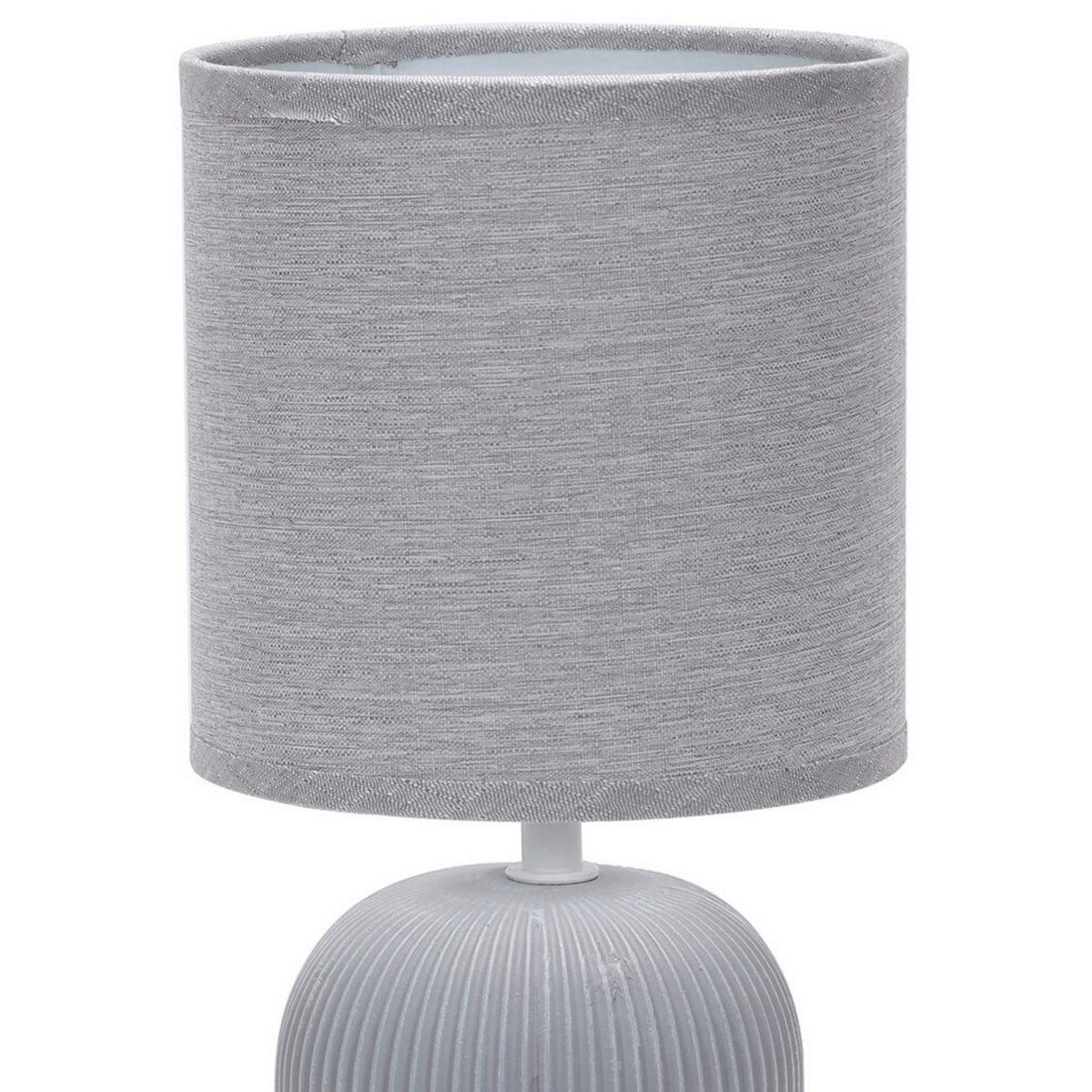 Asztali Lámpa 064/lpg - szürke, Design, textil/kerámia (15/28cm)