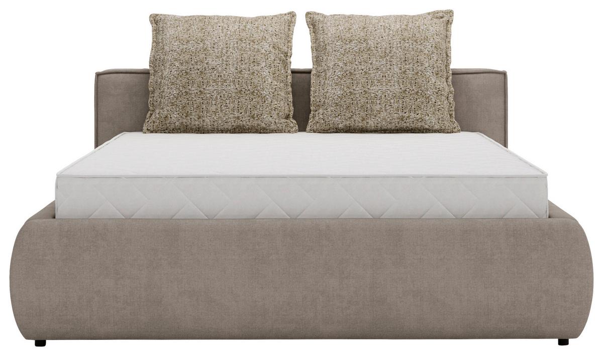 Polsterbett Olive Beige ca. 160x200 - Sandfarben/Beige, KONVENTIONELL, Holzwerkstoff/Kunststoff (160/200cm) - Mömax