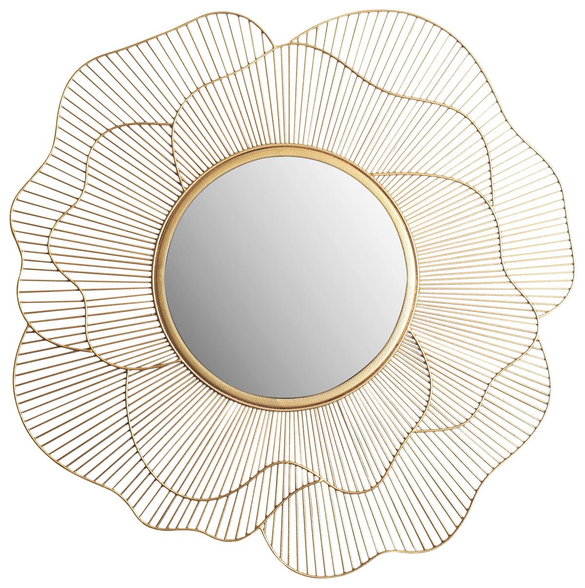 WANDSPIEGEL WL7.122 - Goldfarben, Design, Glas/Metall (77/77/2,5cm) - MID.YOU