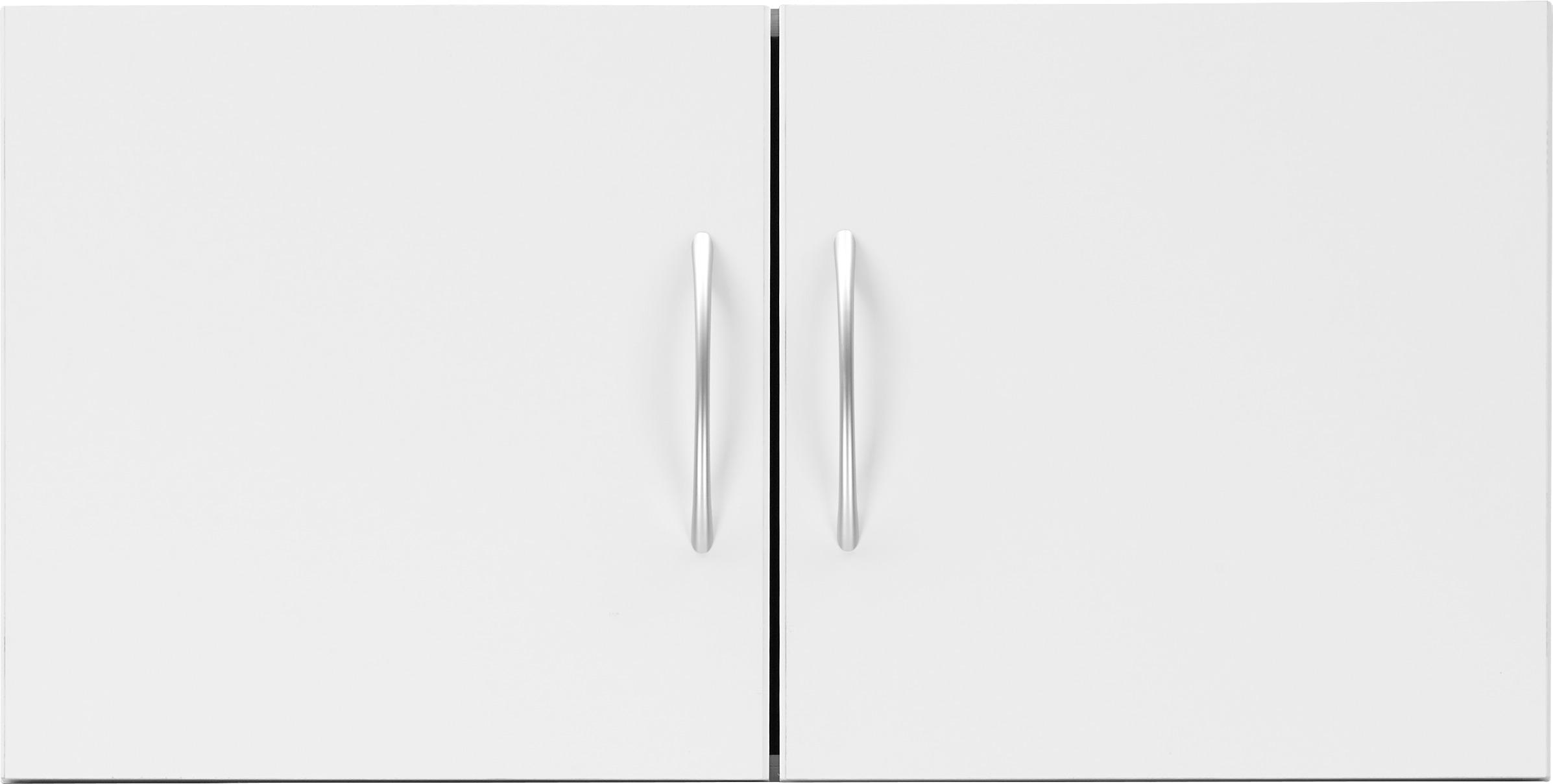 Aufsatzschrank in Weiß - Alufarben/Weiß, Holzwerkstoff/Kunststoff (80/40/40cm) - Modern Living