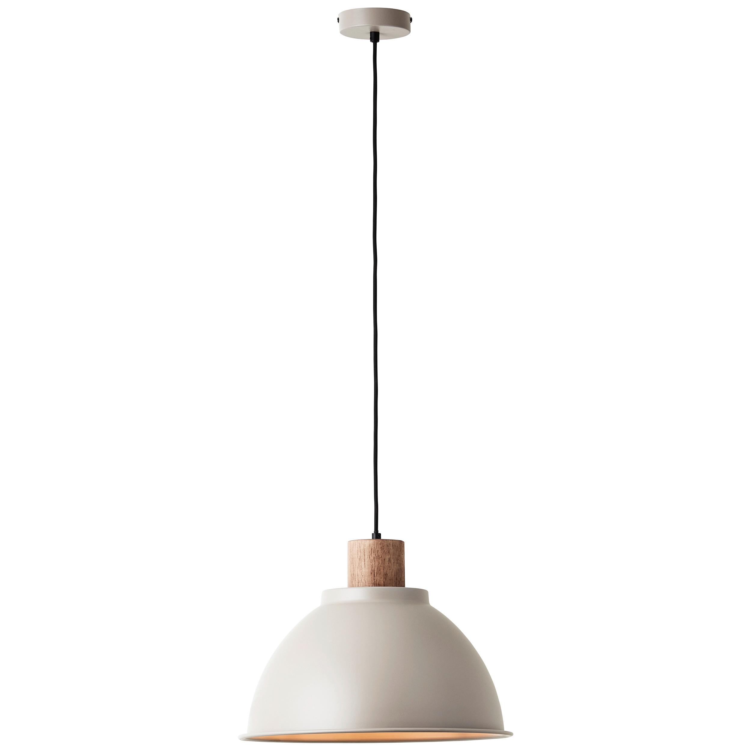 Hängeleuchte Erena Taupe max. 60 Watt - Taupe, Basics, Holz/Metall (38/120cm) - Brilliant