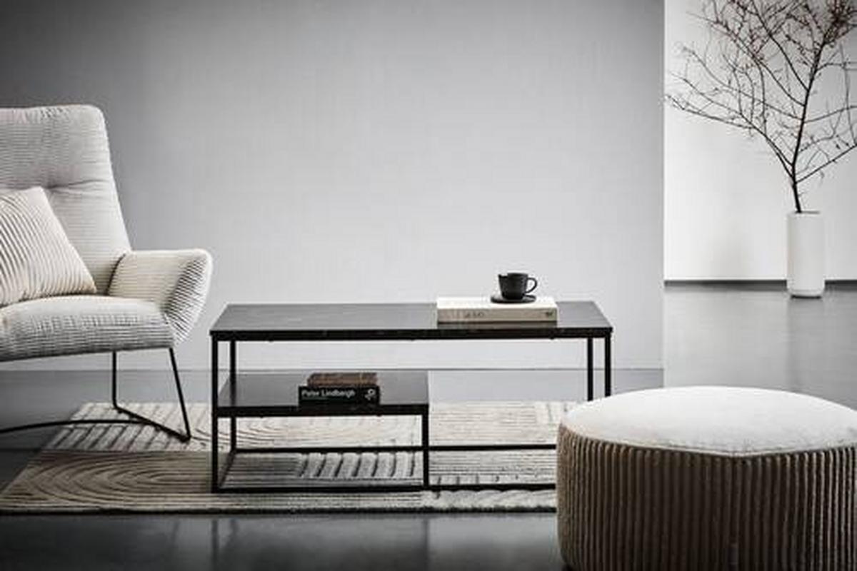 STOLIK KAWOWY GIZA - antracytowy/czarny, Design, materiał drewnopochodny/metal (110/60/45cm) - MID.YOU