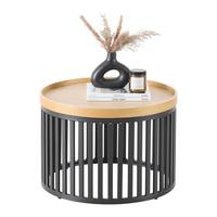 Couchtisch Jail Naturfarben/Schwarz - Schwarz/Naturfarben, MODERN, Holz/Holzwerkstoff (60/60/35cm) - Mömax