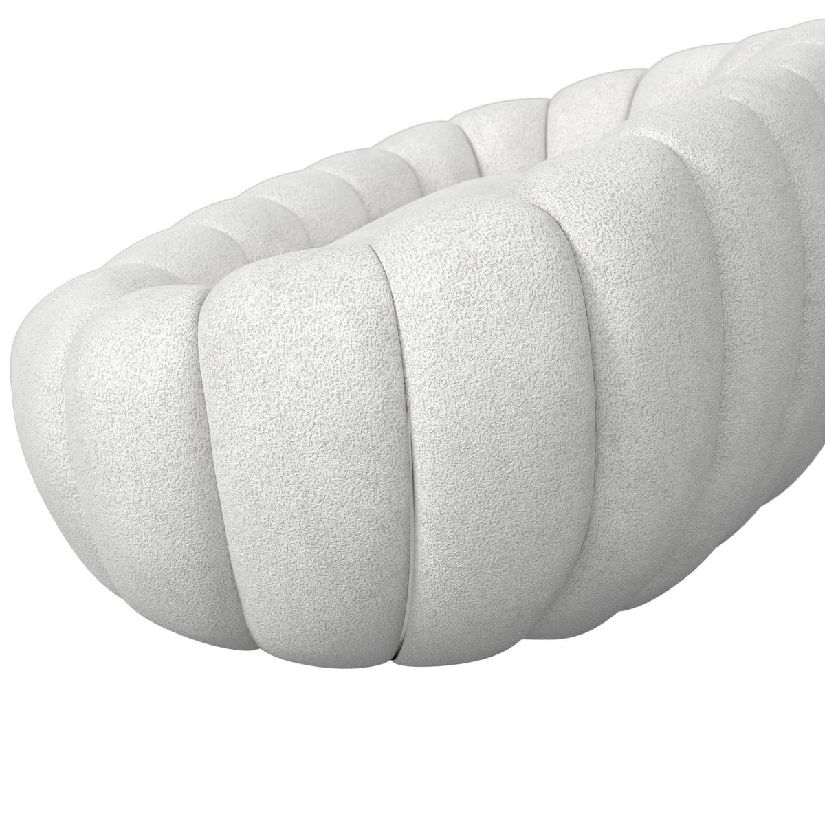 Sofa Lena Chenille Weiß - Weiß, MODERN, Holz/Textil (150/62/92cm)