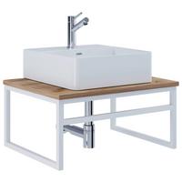 WASCHTISCHKOMBI 2-TLG. WASCHPLATZ "BITILA 60" - Honigeiche/Weiss, Modern, Keramik/Holzwerkstoff (60cm) - MID.YOU