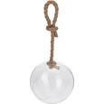 Dekohänger Kelly aus Glas - Transparent/Naturfarben, ROMANTIK / LANDHAUS, Glas/Textil (13/12/12,5cm)