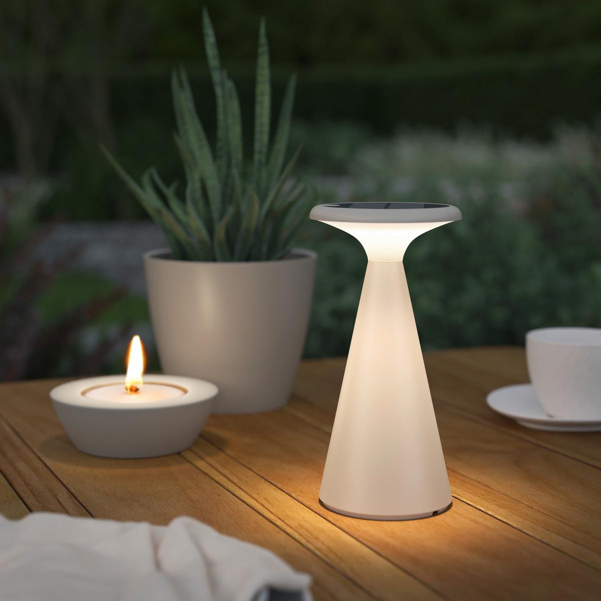 LED-Außenleuchte Hiro in Sandfarben max. 1,6 Watt - Sandfarben/Schwarz, MODERN, Kunststoff (11,5/20,3cm) - Modern Living