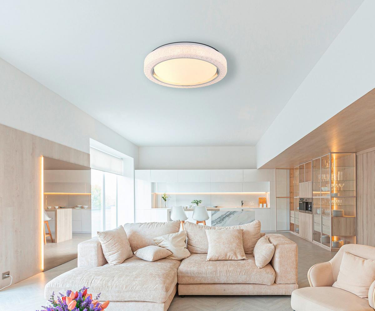 LED-DECKENLEUCHTE 41265CCT LIAMI - Weiss, Basics, Kunststoff/Metall (40/8cm) - Globo