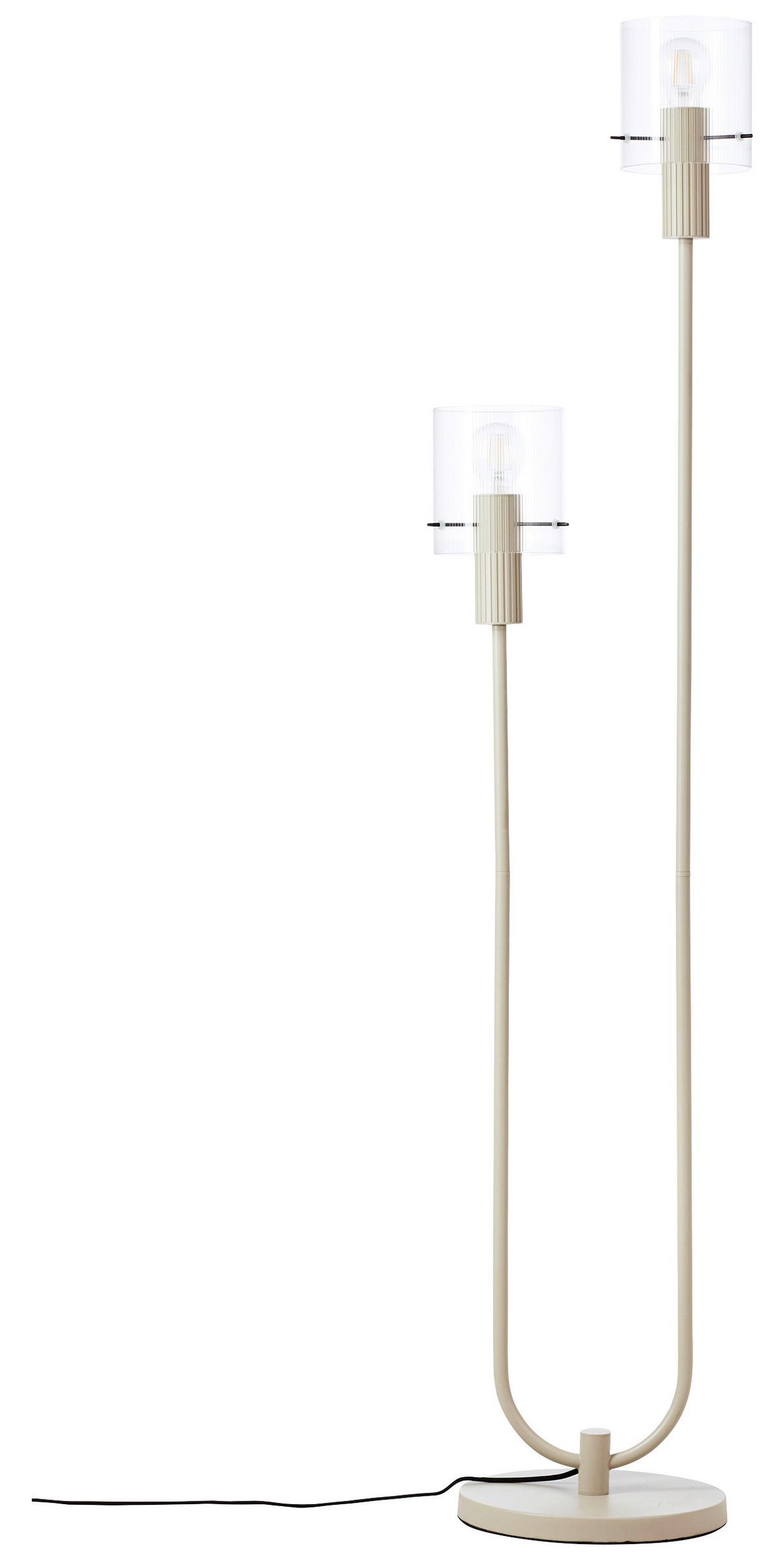 LAMPA STOJĄCA 70136A09 GÖTEBORG - beżowy/przezroczysty, Konventionell, metal/szkło (28/152cm) - Dieter Knoll