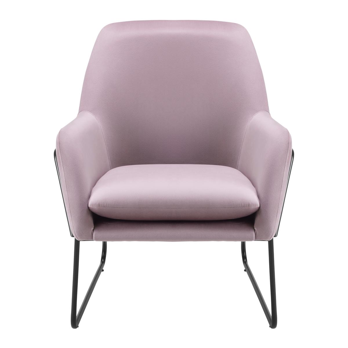 Fotel Rózsaszín Bársony Kezia - rózsaszín, Modern, textil/fém (71/84cm) - Bessagi Home